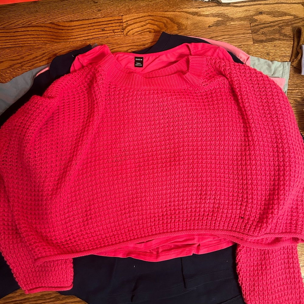Pink crop sweater